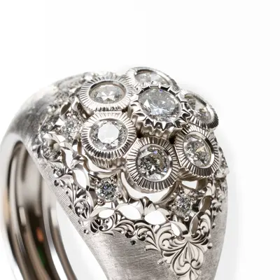 Diamond Flower Ring