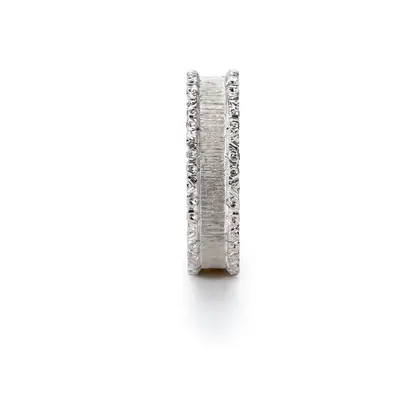 Platinum Small Baroque Millefili band ring  