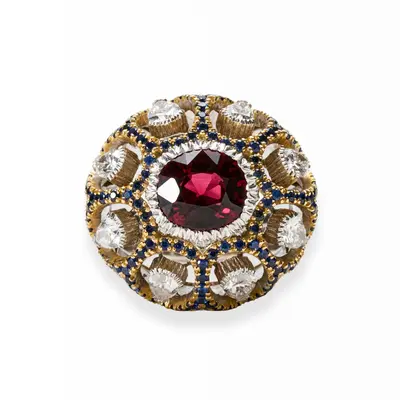 Cupola Red Spinel Ring