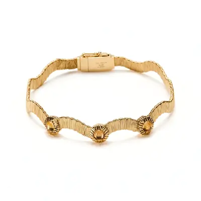 Gold Wire Wave Bracelet