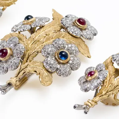 Four Flowers Brooch