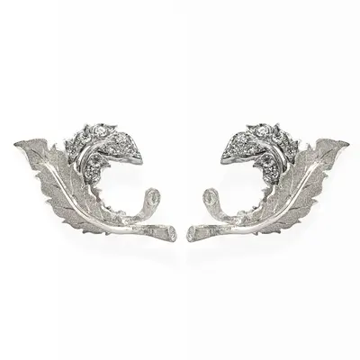 Diamond Leaves Earrings