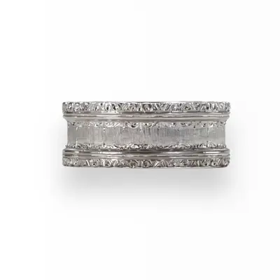 Platinum Large Millefili  band ring  