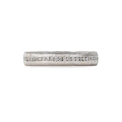 Platinum Band ring Milefili with diamonds