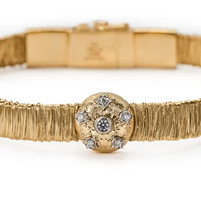 Millefili Bracelet with Baroque button